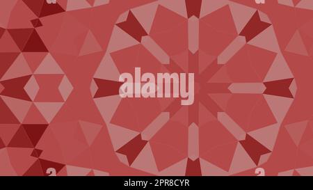 Abstract kaleidoscope background in shades of red Stock Photo