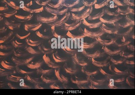 background from black wall with brown strokes Stock Photo