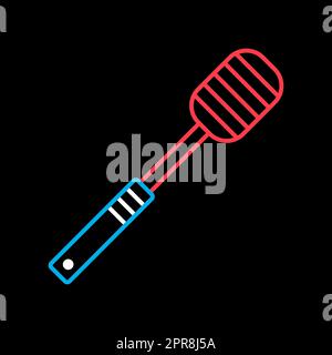Honey dipper vector isolated on the black icon. Kitchen appliances. Graph symbol for cooking web site design, logo, app, UI Stock Photo