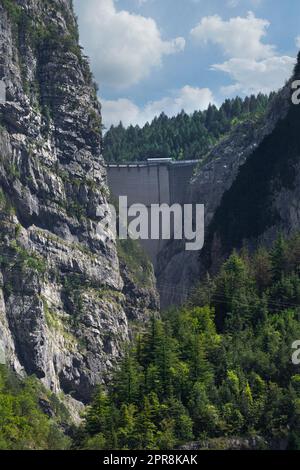 The Vajont dam, Italy Stock Photo