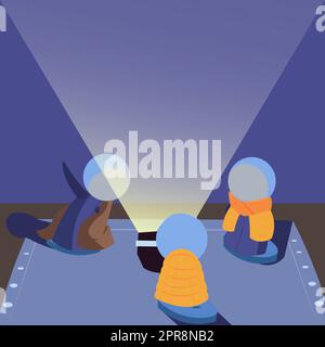 Abstract Brainstorming Problem Solutions, Careful Thinking Concept, Critical Logical Reasoning, Solving Puzzle Ideas, Creative Designs, Breakthrough New Knowledge Stock Vector