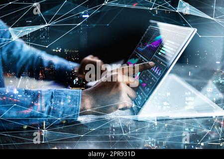 Financial KPI Data Profits Dashboard Stock Photo