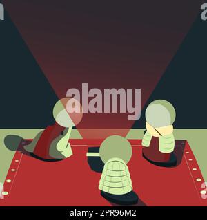 Abstract Brainstorming Problem Solutions, Careful Thinking Concept, Critical Logical Reasoning, Solving Puzzle Ideas, Creative Designs, Breakthrough New Knowledge Stock Vector