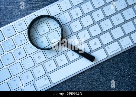 Digital transformation, online business. Search for data on the network. Chatgpt, search engine optimization. Iot. Internet of things. Uses of technol Stock Photo