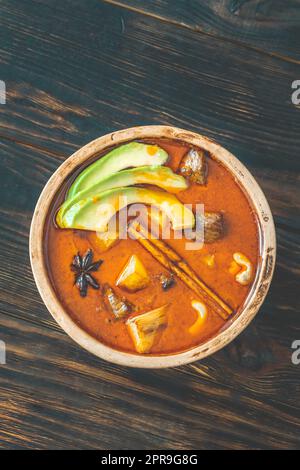 Bowl of Massaman curry Stock Photo