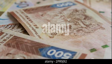 Stack of Hong Kong banknote, five hundred dollar Stock Photo