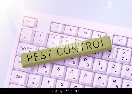 Conceptual caption Pest Control. Business concept Killing destructive ...