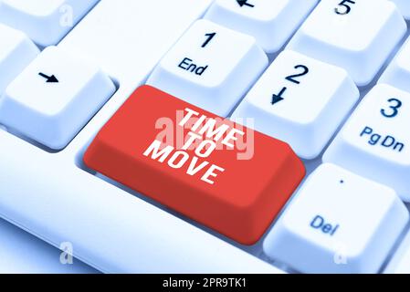 Conceptual display Time To Move. Internet Concept Best period to transfer Relocation Change the current path -48812 Stock Photo