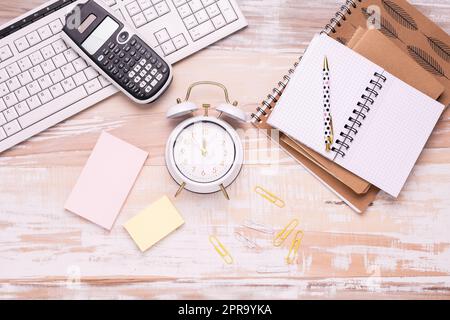 Concept of time management for office and school Stock Photo