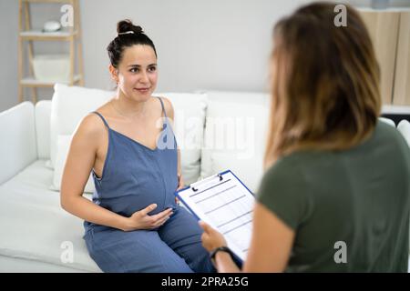 Happy Pregnant Woman Patient Stock Photo