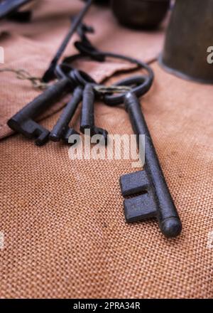 Old and rusty key Stock Photo
