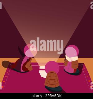 Abstract Brainstorming Problem Solutions, Careful Thinking Concept, Critical Logical Reasoning, Solving Puzzle Ideas, Creative Designs, Breakthrough New Knowledge Stock Vector