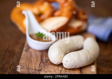 bavarian white sausages Stock Photo