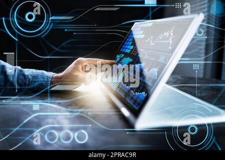 Financial KPI Data Profits Dashboard Stock Photo