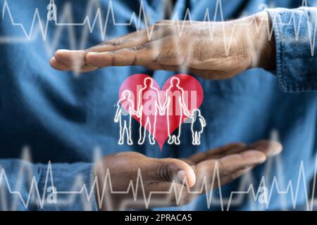 African Family Medical Insurance Stock Photo