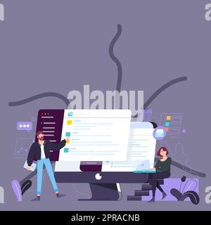 Couple Drawing Using Desktop Computer Accomplishing Their Work Stock ...