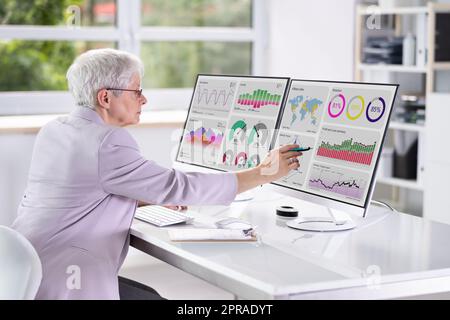 KPI Business Analytics Data Dashboard Stock Photo
