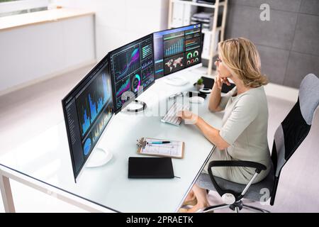 KPI Business Analytics Data Dashboard Stock Photo