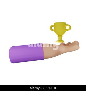 hand with award or trophy concept Stock Photo