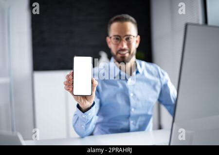 Hand Holding Mobile Cell Phone Close Stock Photo