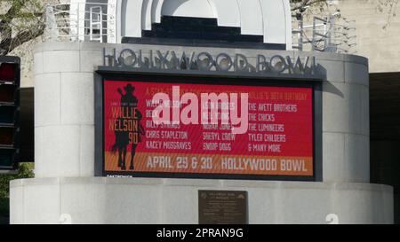 Los Angeles, California, USA 29th March 2023 Willie Nelson Concert Marquee at The Hollywood Bowl on March 29, 2023 in Los Angeles, California, USA. Photo by Barry King/Alamy Stock Photo Stock Photo