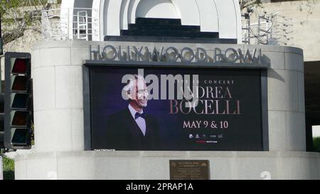Los Angeles, California, USA 29th March 2023 Andrea Bocelli Tour Concerts Marquee at The Hollywood Bowl on March 29, 2023 in Los Angeles, California, USA. Photo by Barry King/Alamy Stock Photo Stock Photo