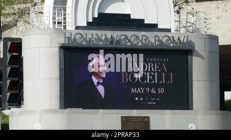 Los Angeles, California, USA 29th March 2023 Andrea Bocelli Tour Concerts Marquee at The Hollywood Bowl on March 29, 2023 in Los Angeles, California, USA. Photo by Barry King/Alamy Stock Photo Stock Photo