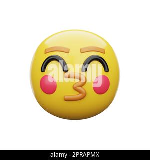 3d emoji Kissing Face Stock Photo - Alamy