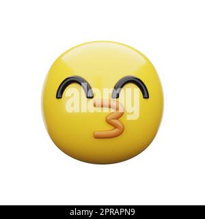 3d emoji Kissing Face Stock Photo - Alamy