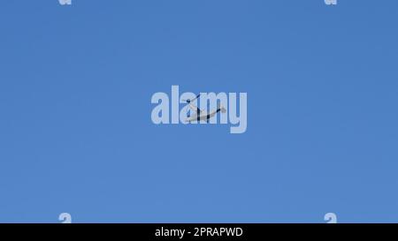 Los Angeles, California, USA 29th March 2023 Military Plane flying over Hollywood on March 29, 2023 in Los Angeles, California, USA. Photo by Barry King/Alamy Stock Photo Stock Photo