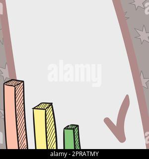 Abstract Graph Presenting Progress, Moving Forward Improving Concept, Displaying Progression Improvement Design, Advanced Growth, Exhibiting Breakthrough Stock Vector