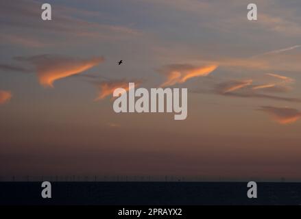 Evening Sky over English Channel Stock Photo