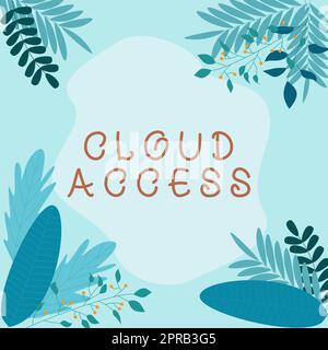 Conceptual display Cloud Access, Internet Concept Software tool between the organization and the provider Blank Frame Decorated With Abstract Moderniz Stock Photo