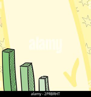 Abstract Graph Presenting Progress, Moving Forward Improving Concept, Displaying Progression Improvement Design, Advanced Growth, Exhibiting Breakthrough Stock Vector