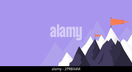 Man On A Mountain Drawing Proud Of His Climbing Success To The Clouds. Athlete On A Cliff Celebrating Achievement Ascending To The Top. Sports Guy Reaching The Sky. Stock Vector