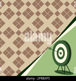 Target With Bullseye Representing Successfully Completed Project Reaching Advanced Goals. Success Represented Through Precise Archery Showing Creative Future Advancements. Stock Vector