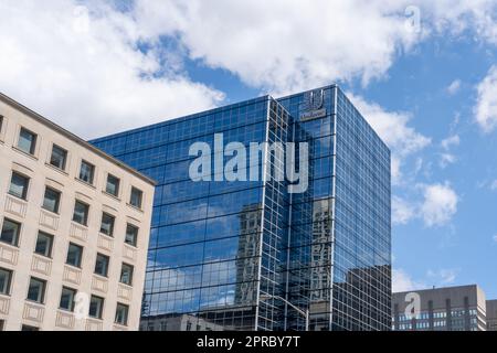 Toronto, Canada - April 26, 2023: Unilever Canada head office building in Toronto. Stock Photo