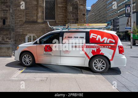 Toronto, ON, Canada - April 26, 2023: A FMC (Fire Monitoring of Canada Inc. ) vehicle is shown. Stock Photo