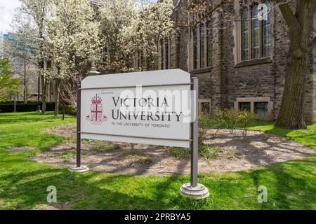 Toronto, Canada - April 26, 2023: Victoria University in Toronto, Canada. Stock Photo