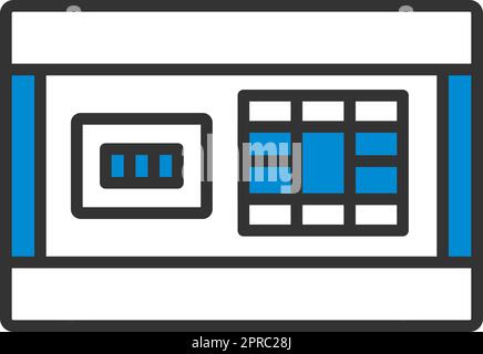 Circuit Breakers Box Icon Stock Vector