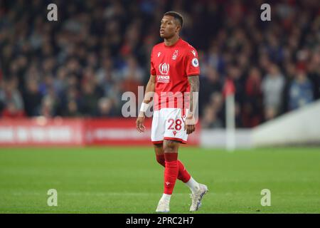 Nottingham, UK. 26th Apr, 2023. Danilo #28 of Nottingham Forest during the Premier League match Nottingham Forest vs Brighton and Hove Albion at City Ground, Nottingham, United Kingdom, 26th April 2023 (Photo by Gareth Evans/News Images) in Nottingham, United Kingdom on 4/26/2023. (Photo by Gareth Evans/News Images/Sipa USA) Credit: Sipa USA/Alamy Live News Stock Photo