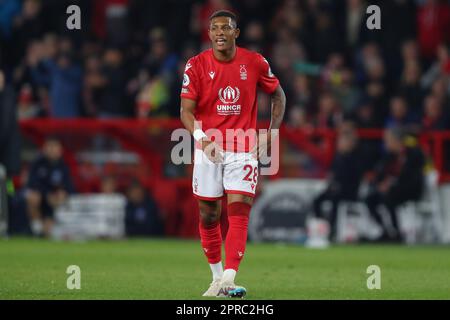 Nottingham, UK. 26th Apr, 2023. Danilo #28 of Nottingham Forest during the Premier League match Nottingham Forest vs Brighton and Hove Albion at City Ground, Nottingham, United Kingdom, 26th April 2023 (Photo by Gareth Evans/News Images) in Nottingham, United Kingdom on 4/26/2023. (Photo by Gareth Evans/News Images/Sipa USA) Credit: Sipa USA/Alamy Live News Stock Photo