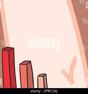 Abstract Graph Presenting Progress, Moving Forward Improving Concept, Displaying Progression Improvement Design, Advanced Growth, Exhibiting Breakthrough Stock Vector