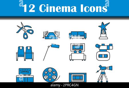 Cinema Icon Set Stock Vector