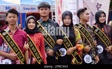 Batik clothing ambassadors with batik clothing Stock Photo