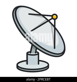 dish antenna flat design illustration Stock Vector