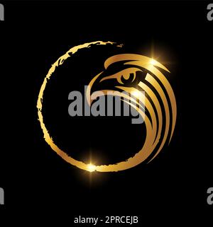 Eagle Head in Golden Circle Logo Stock Vector Image & Art - Alamy