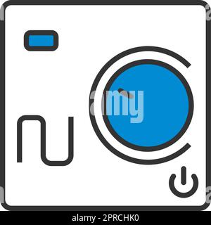 Warm Floor Wall Unit Icon Stock Vector