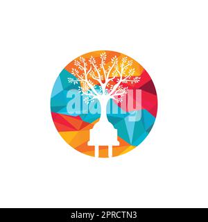 Green energy electricity logo concept. Electric plug icon with tree. Stock Vector