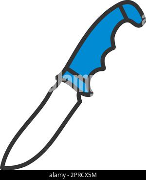 Icon Of Hunting Knife Stock Vector